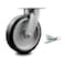 Service Caster 8 Inch Kingpinless Rubber on Aluminum Wheel Swivel Caster with Swivel Lock SCC SCC-KP30S820-RAR-BSL - alternate 1